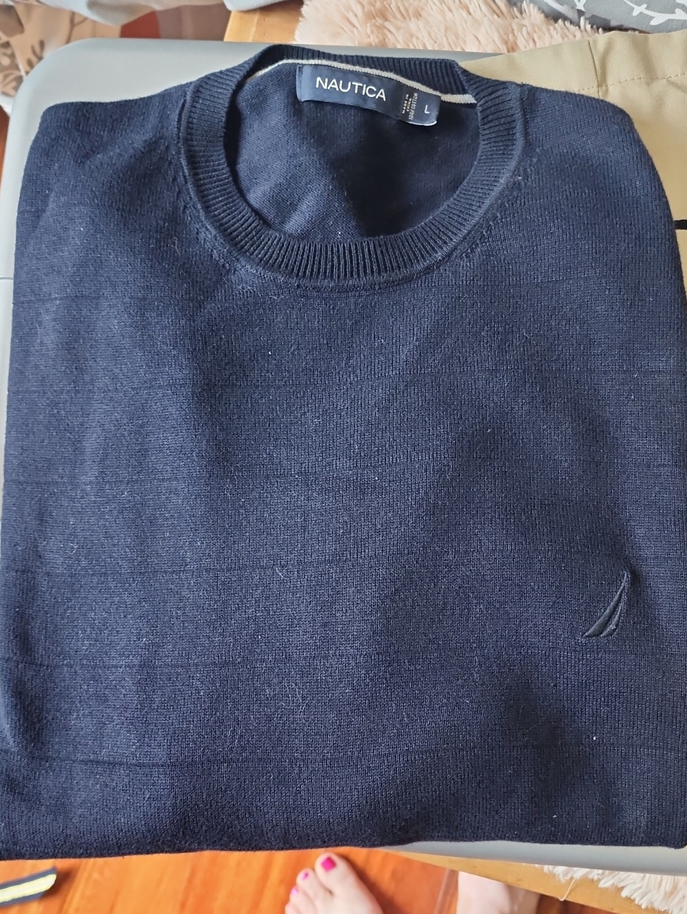 Nautica Men’s Dark Navy Crewneck Sweater